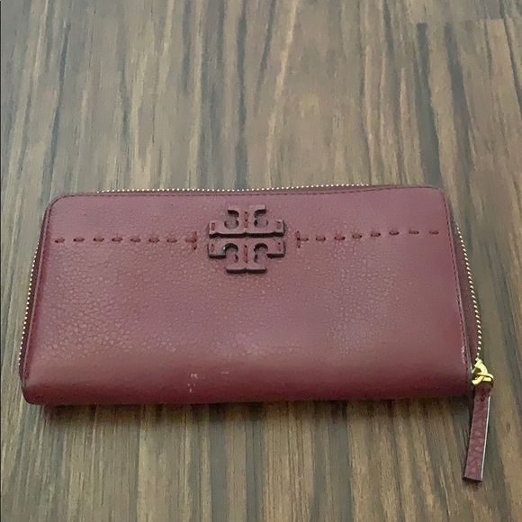 Tory Burch Handbags - Tory Burch cranberry zip around wallet Tory Burch Handbags - Tory Burch cranberry zip around wallet